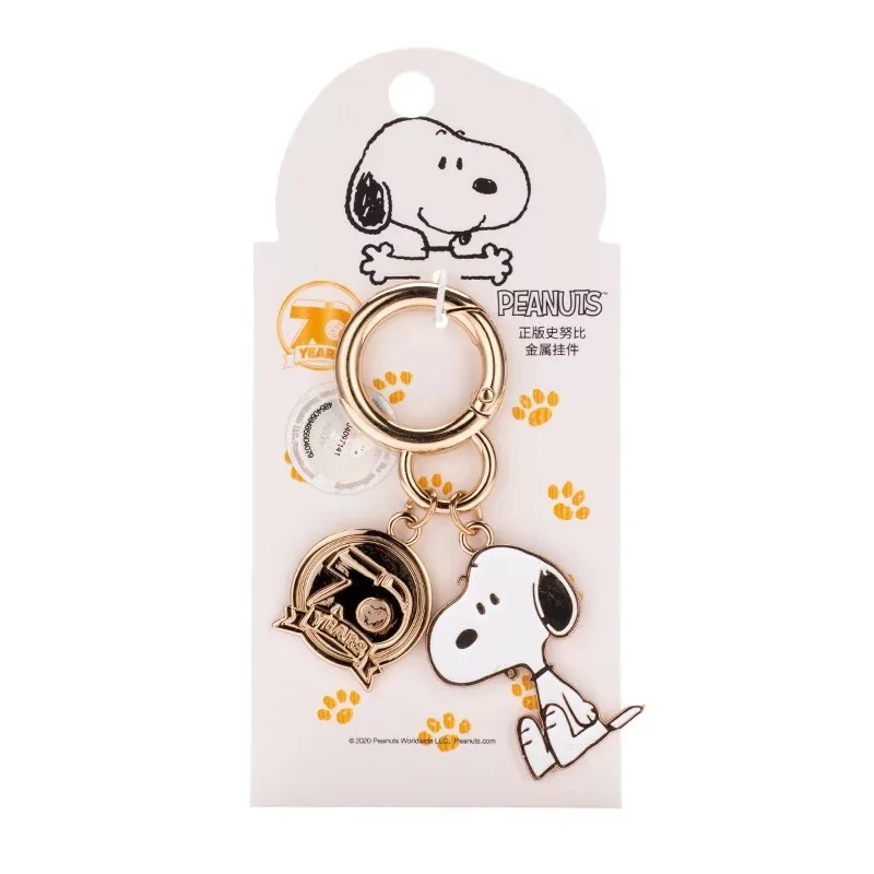 Оригинальный Металлический Брелок Snoopy с мультяшным рисунком брелок-подвеска для