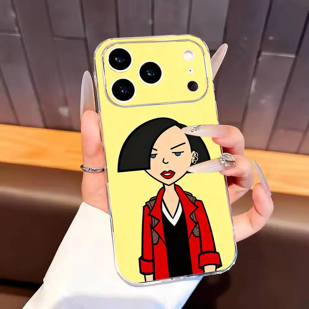 Фото Крутой чехол для телефона Jane Lane Daria Morgendorffer для iPhone 17, 16, 15, 14, 13, 12, 11 Plus, Pro Max, мягкий прозрачный чехол. №5