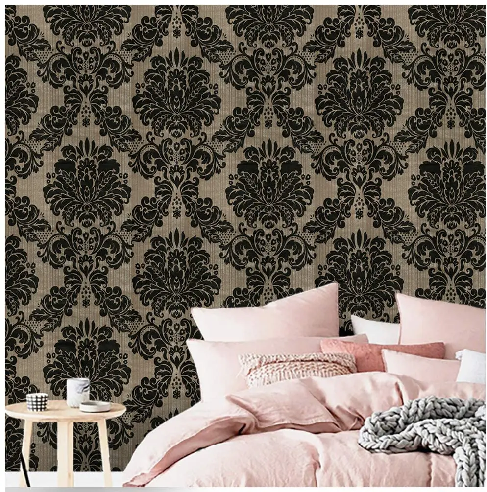 

Vinyl Damask Wallpaper Peel and Stick Wallpaper Self Adhesive Bedroom Living Room Home Wall Decor Forest Wallpaper