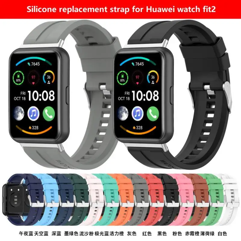 

Silicone Sport Band Strap For For Huawei Watch Fit2 Watch Bracelet Waterproof Replacement Watchband For For Huawei Watch Fit2