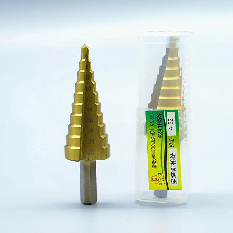 4241 год Открыватель отверстий в форме пагоды/ступенчатое сверло с шестигранным