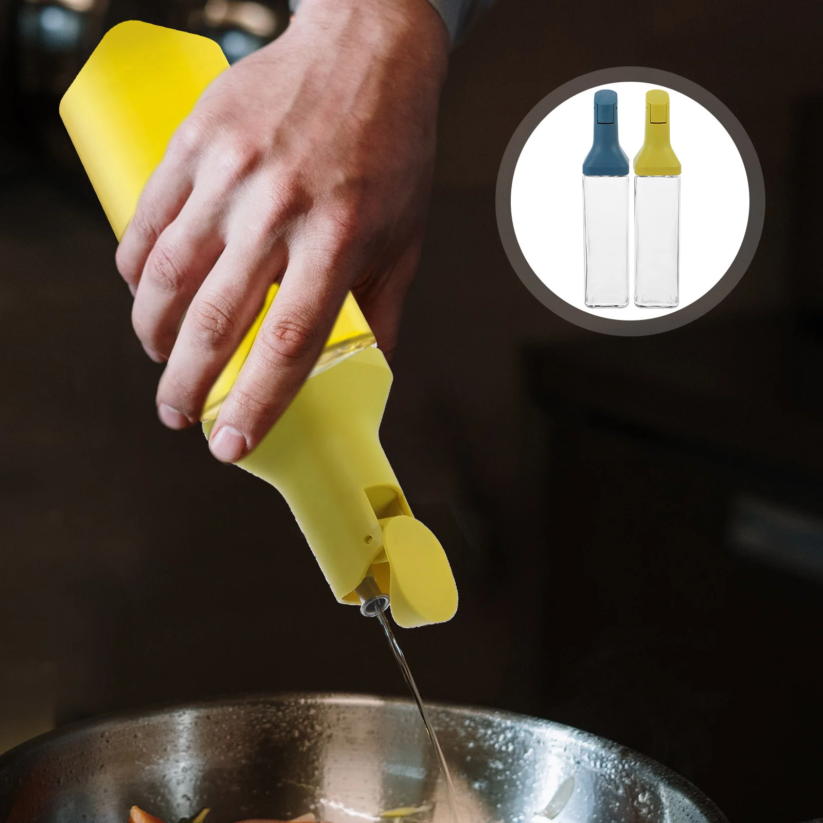 

2 Pcs Condiment Containers Dispensing Cruets Salad Dressing Bottle Glass Vinegar Pot Vinegar Dispenser Vinegar Container