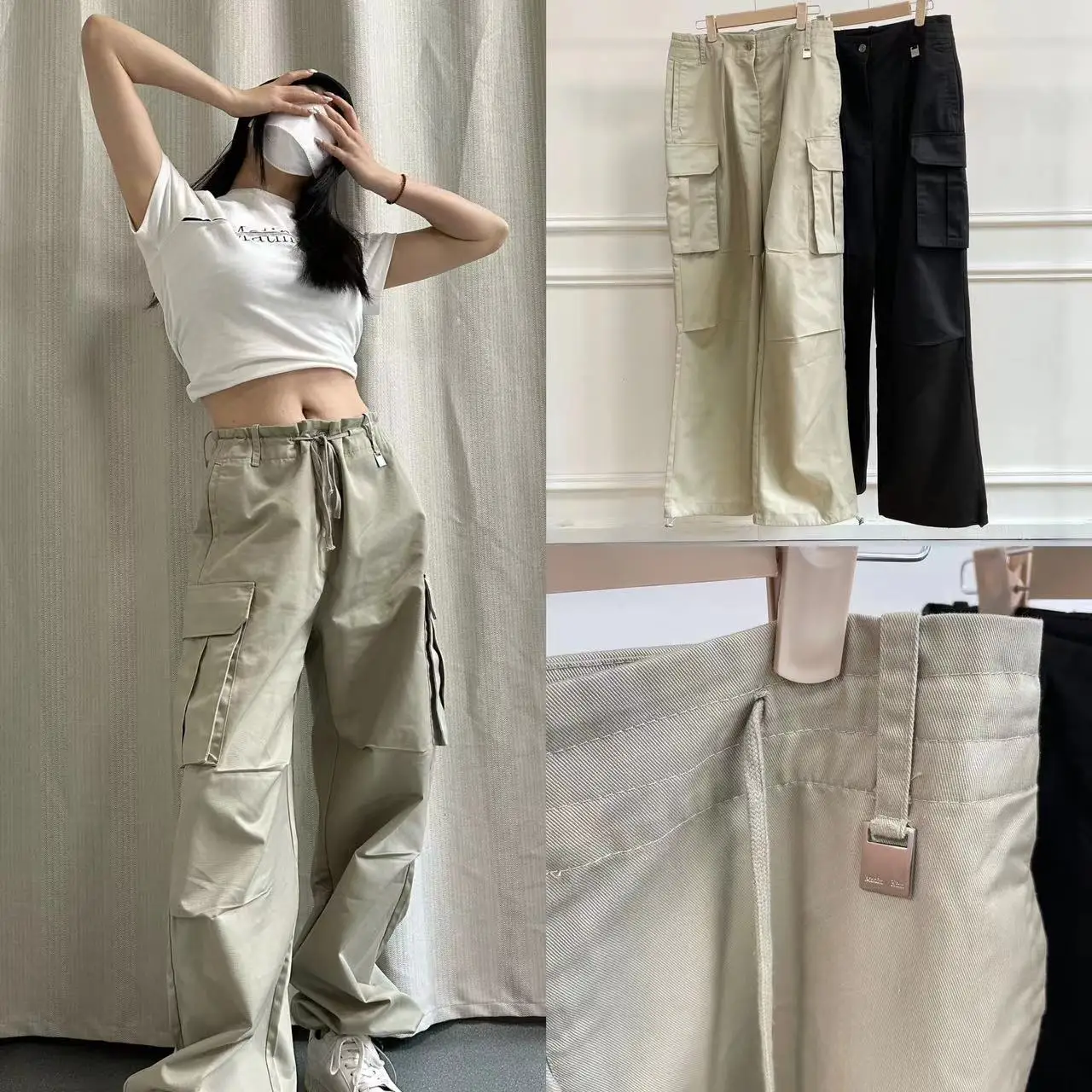 

Matinki straight cargo pants hip-hop hip-hop casual pants loose wide leg pants