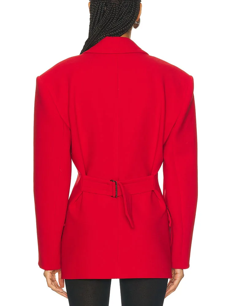 Женская одеждаingy2k осенне-зимний блейзер с объемным силуэтом и длинными рукавами