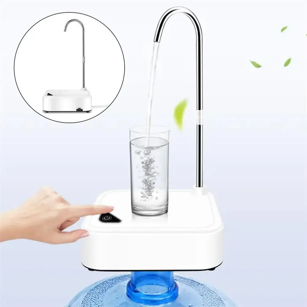 

1 Button Automatic Electric Table Water Dispenser Smart Water Bottle Pump With Base Automatic Switch USB Rechargeable Outdoor