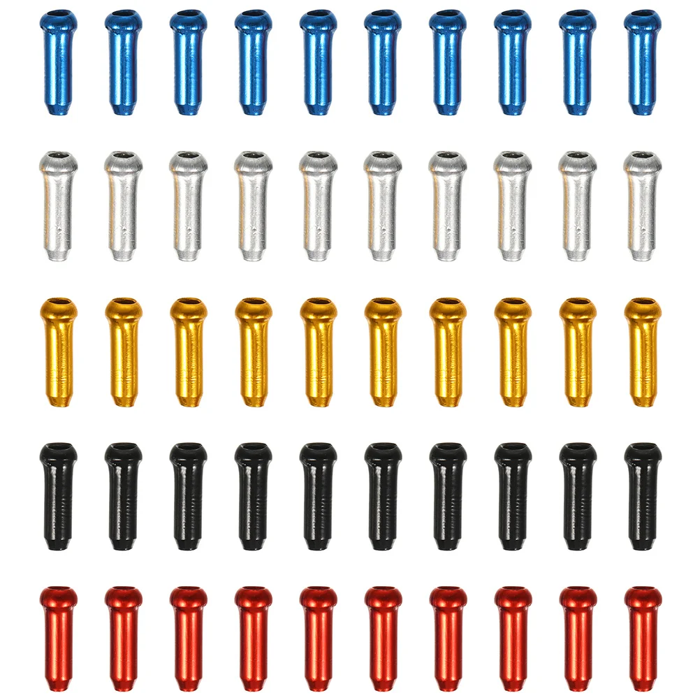 

100 Pcs Shifter Hose Bike Accessory Crimping Tool Brake Line Accessories Aluminum Alloy Wire Caps Ferrule Crimper