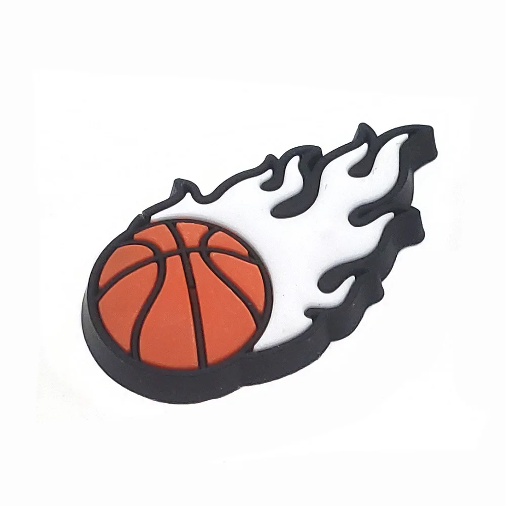 10pcs JIBZ Basketball Series Shoe Charms Design Shoe Decoration Fits For Croc Charms PVC Shoe Accessories Kids Party Gifts