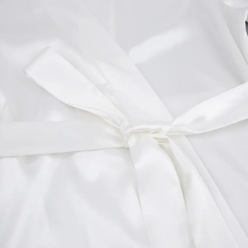 Retro French Style Satin Robes for Women Night Gown Sleepwear Ong-sleeved Feather White Satin Bow Pajamas Fashion Woman Robe Pjs