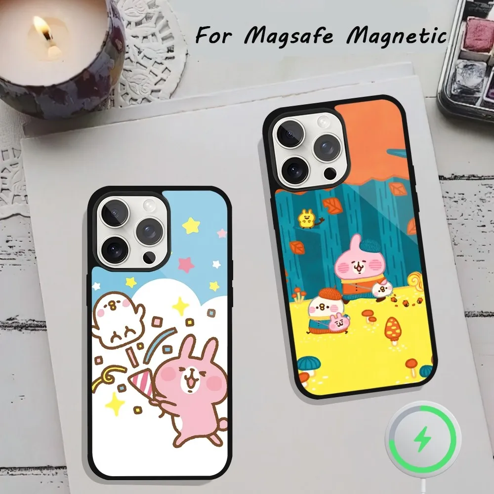 Милый чехол для телефона K-Kanahei iPhone 15 12 13 14 11 Pro Plus Max Magsafe Магнитный с беспроводной