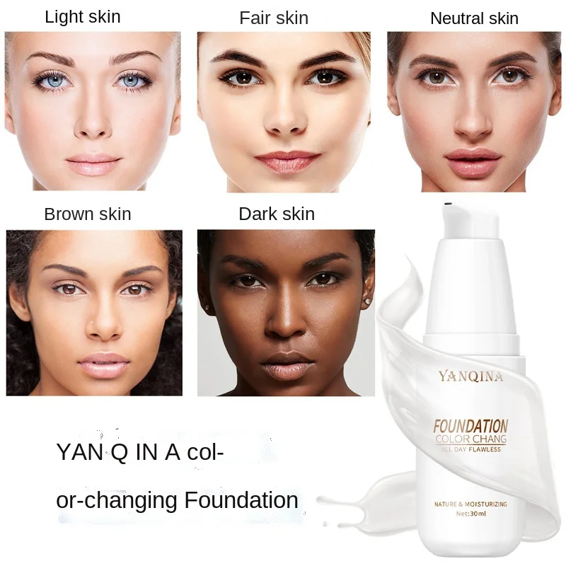 

Beauty Makeup BB Cream Isolation Liquid Concealer Waterproof Oil Controlling Moisturizing Makeup Color Change Liquid Foundation