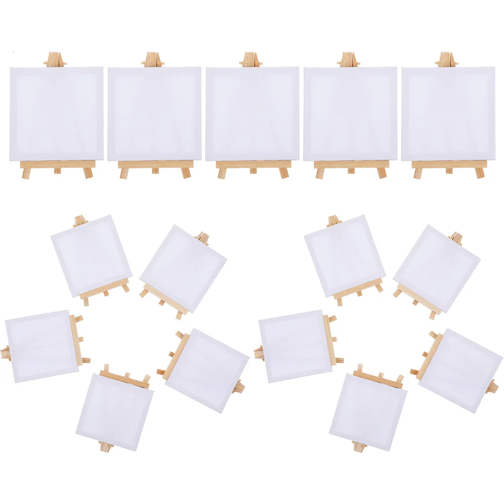 

15 Sets Mini Frame Large Easel Display Stand Stands Canvases Wood Painting
