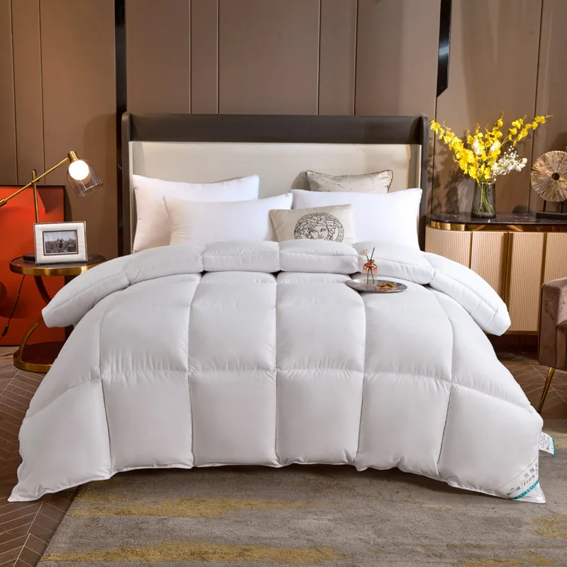 

95% Goose Down Comforter Warm Thicken Duvet 거위털 이불 Skin-friendly Cotton Fabric Comforter 240*220cm Home Sleeping White Duvet
