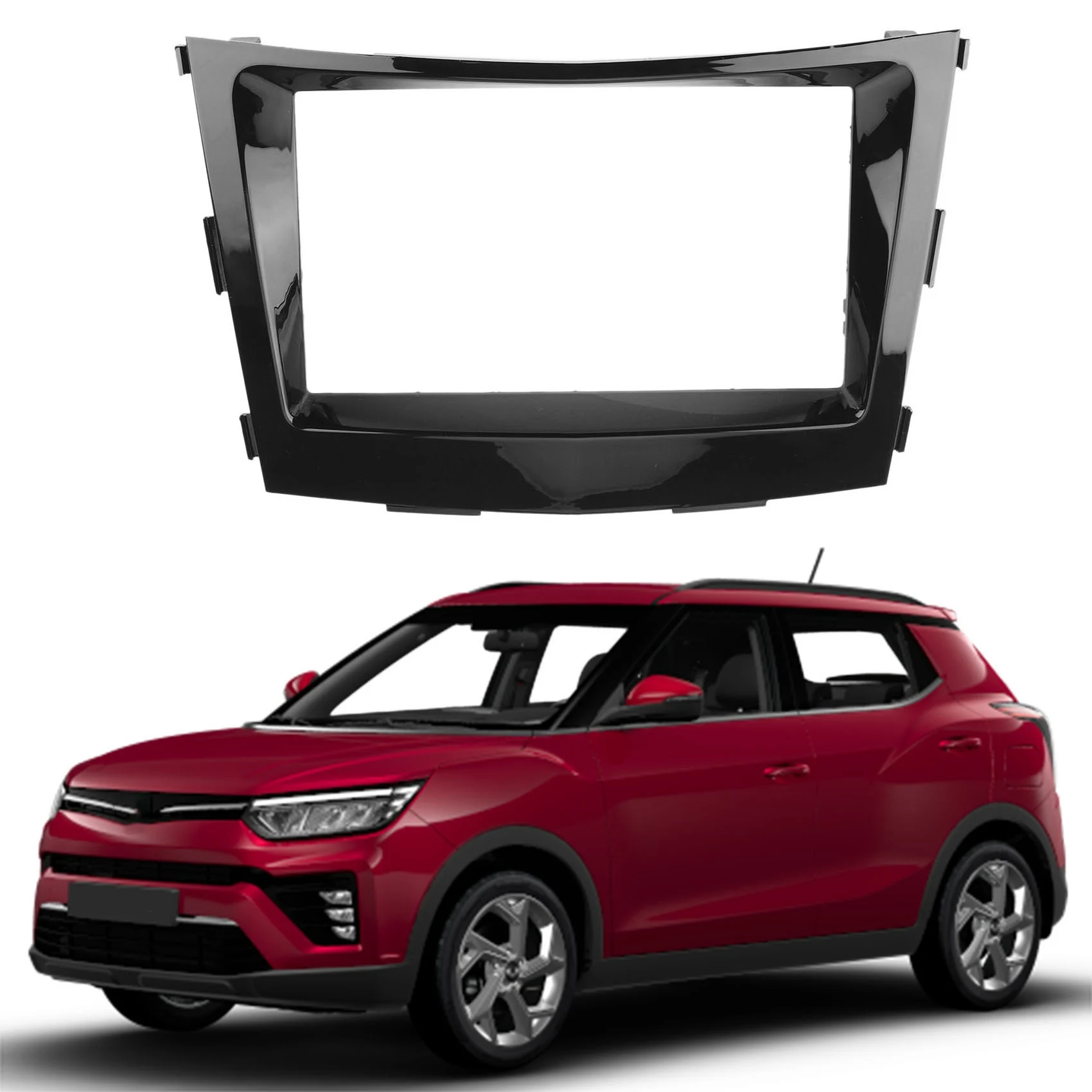 7 дюймовая Автомобильная панель Fascia ДЛЯ SSANG YONG Tivoli 2015 + 2Din стерео крепление для