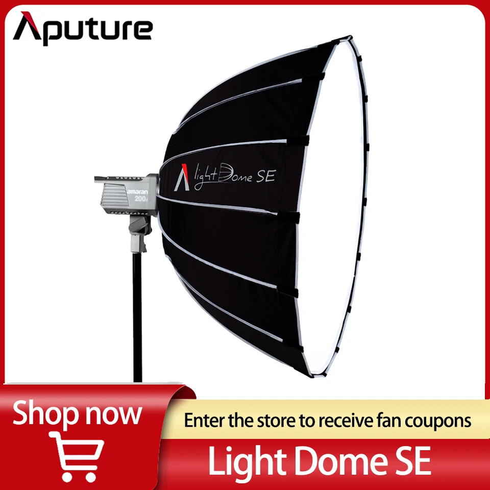 

Свет Aputure Dome SE Рассеиватель Вспышки для Amaran 100D/200D/300D II/120D II Bowens крепление СВЕТОДИОДНЫЙ свет легкий портативный софтбокс