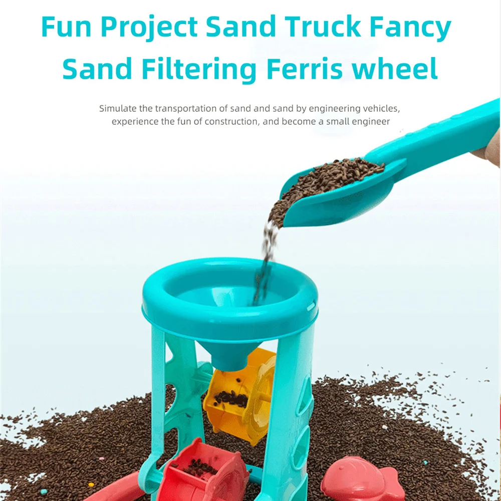 

Children Beach Toys Children's Transportation Pyramid Castle Sand Mold DIY Summer Beach Sandbox Tool Set Summer Beach Vacation