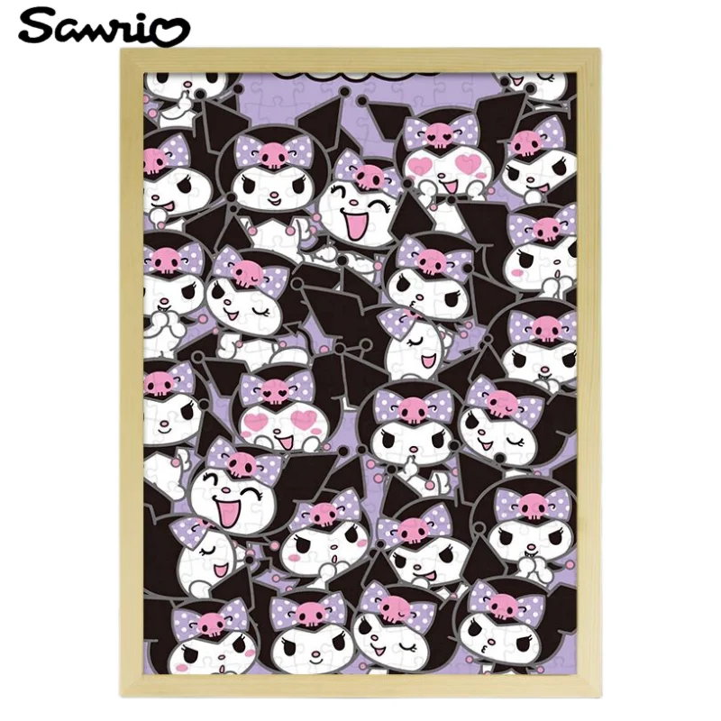 

Sanrio animation peripheral kawaii cartoon kulomi diy jigsaw puzzle educational toy creative decoration festive gift wholesale
