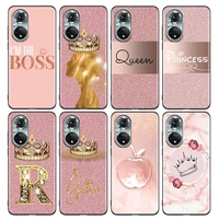 phone case for honor 8x 8s 9s 9c 9a 9x play 50 10 20 20e 30i pro lite youth soft silicon cover rose gold pink princess queen