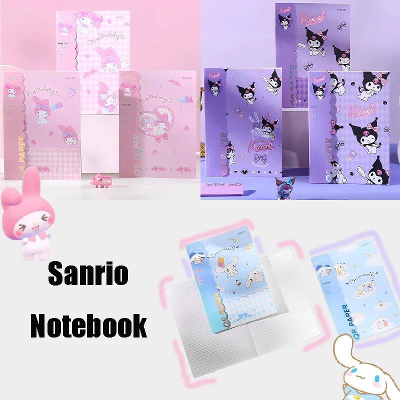

Kawaii Sanrio Kuromi Notebook My Melody Cinnamoroll Student Stationery Cartoon Diary Notepad B5 Exercise Book Office Supplies
