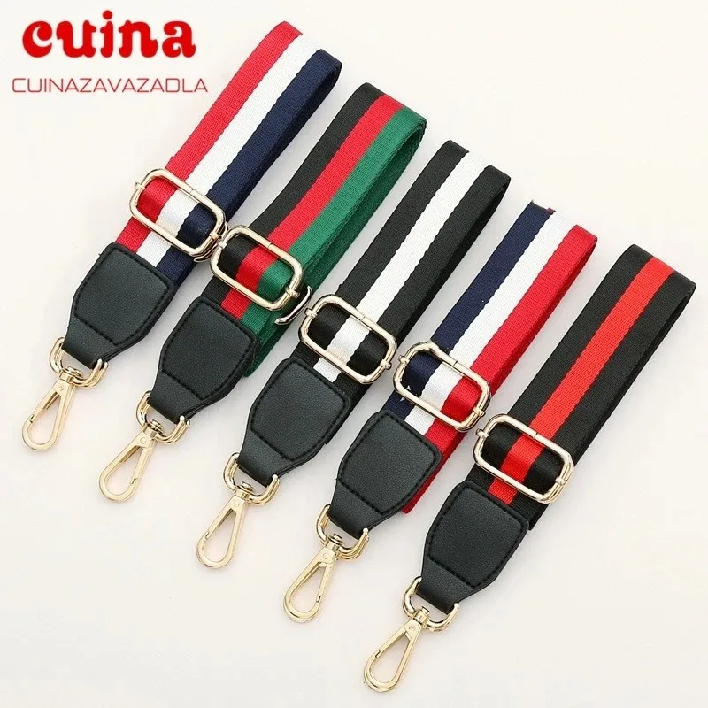 Nylon Colored Belt Accessories Women Adjustable Fashion Shoulder Hanger Handbag Straps Decorative Handle Ornament O Bag Handles