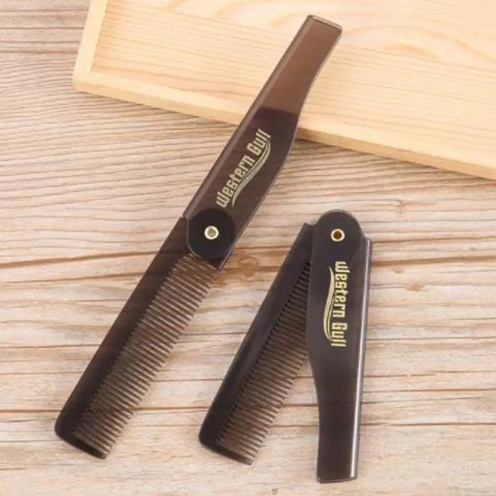 

1Pc Men's Women's Folding Pocket Comb Portable Beard Comb Hair Styling Products Hair Comb Direct Sales Wholesale