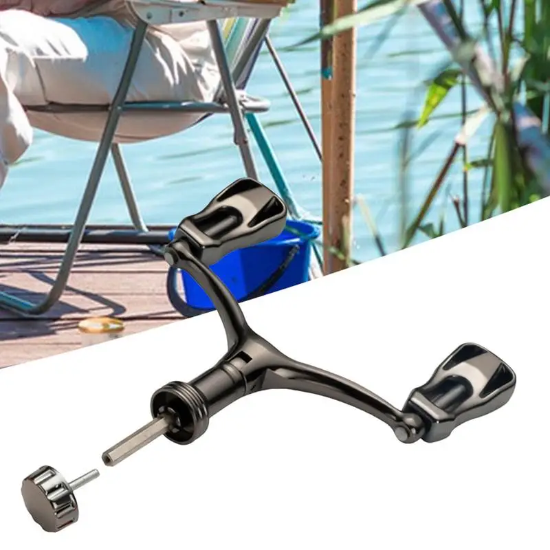 Ручная катушка для рыбалки алюминиевая ручка Вращающаяся двойные качалки