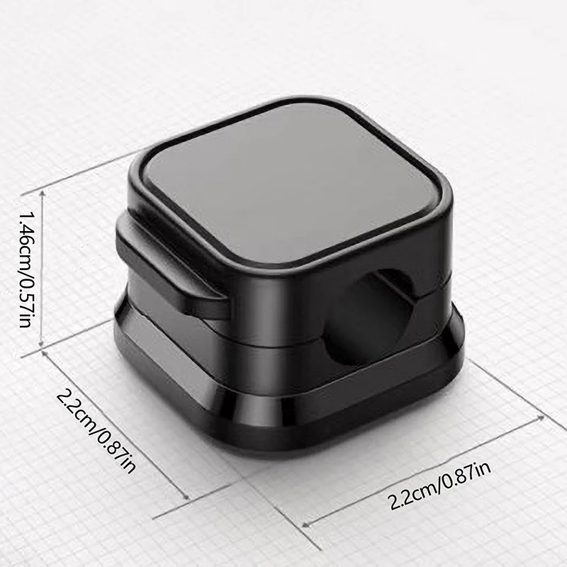 Черные магнитные зажимы для управления кабелями 6 шт. многоцветный органайзер