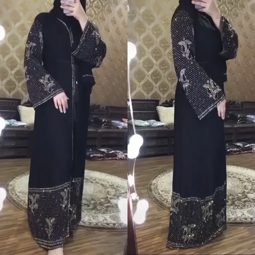 Рамадан, кафтан, Дубай, Abaya, женское платье, мусульманский кафтан, марокканский вечерний халат, кимоно, женское платье Djellaba