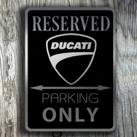 retro tin paintings vintage reserved ducati parking only tin sign retro metal sign metal poster metal decor wall sign
