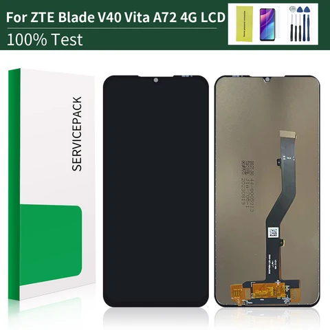 ЖК-дисплей 6,75 дюйма для ZTE Blade V40 VITA Smart A72 4G, сенсорный дигитайзер в сборе, сменный экран для A7040, оригинал