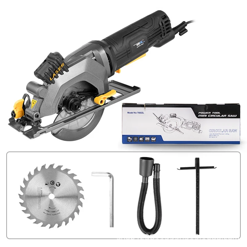 220V electric saw circular saw household small laser portable saw small cutting machine band saw blade