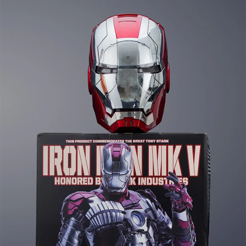 

1/1 Marvel Iron Man AutoKing MK5 Helmet Remote & Voice Control Cosplay Light Led Iron Man PVC Action Figure Toys for Children