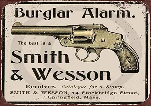 

Burglar Alarm Smith Metal Tin Sign 12x8 Inch Decor Travel
