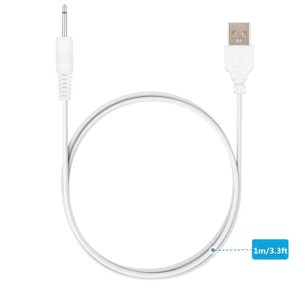 Фото USB DC 2,5 вибратор зарядный кабель шнур для перезаряжаемых взрослых игрушек Вибраторы Универсальный USB источник питания массажные аксессуары №1