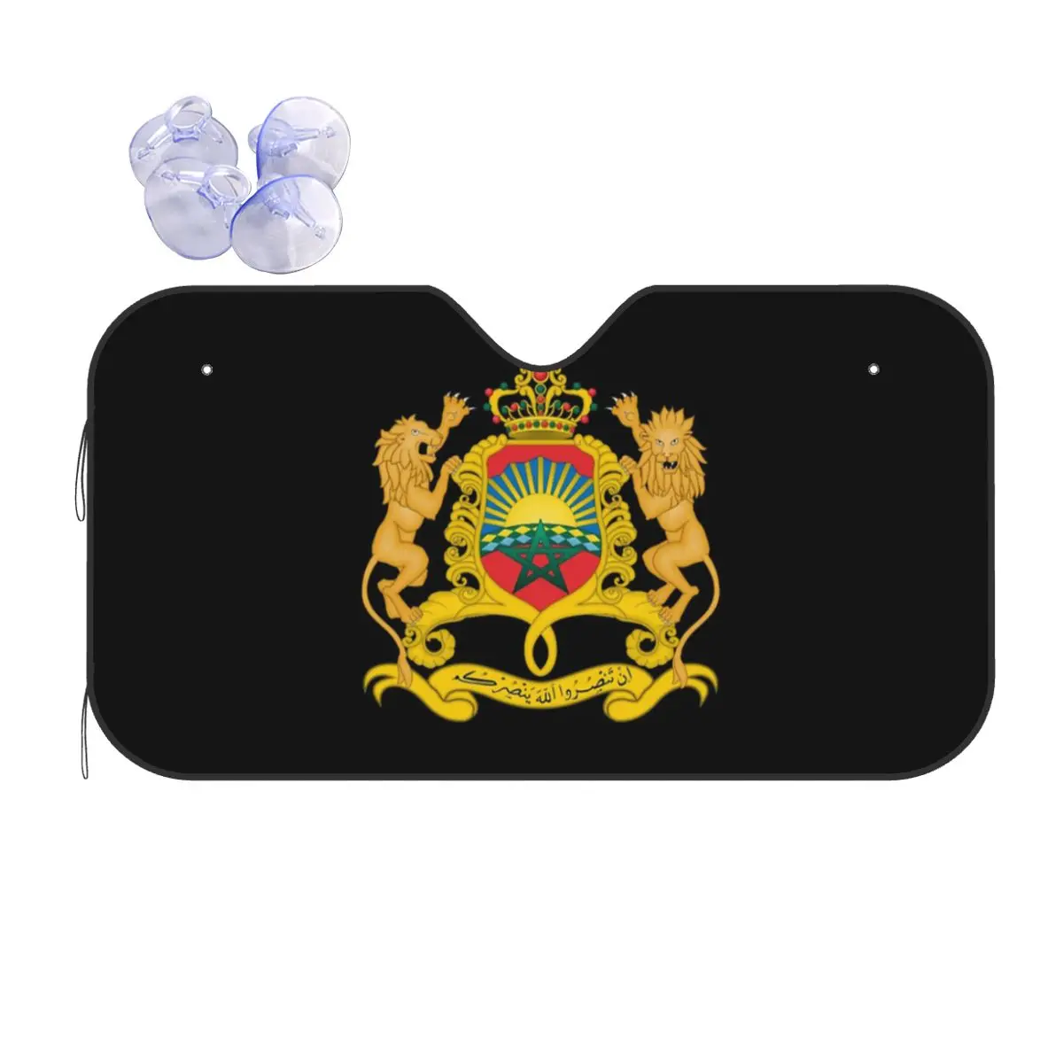 

Fashion Morocco Of Arms National Moroccan Emblem Windshield Sunshade Kingdom of Morocco Cute Car Front Windshield Sunshade Visor