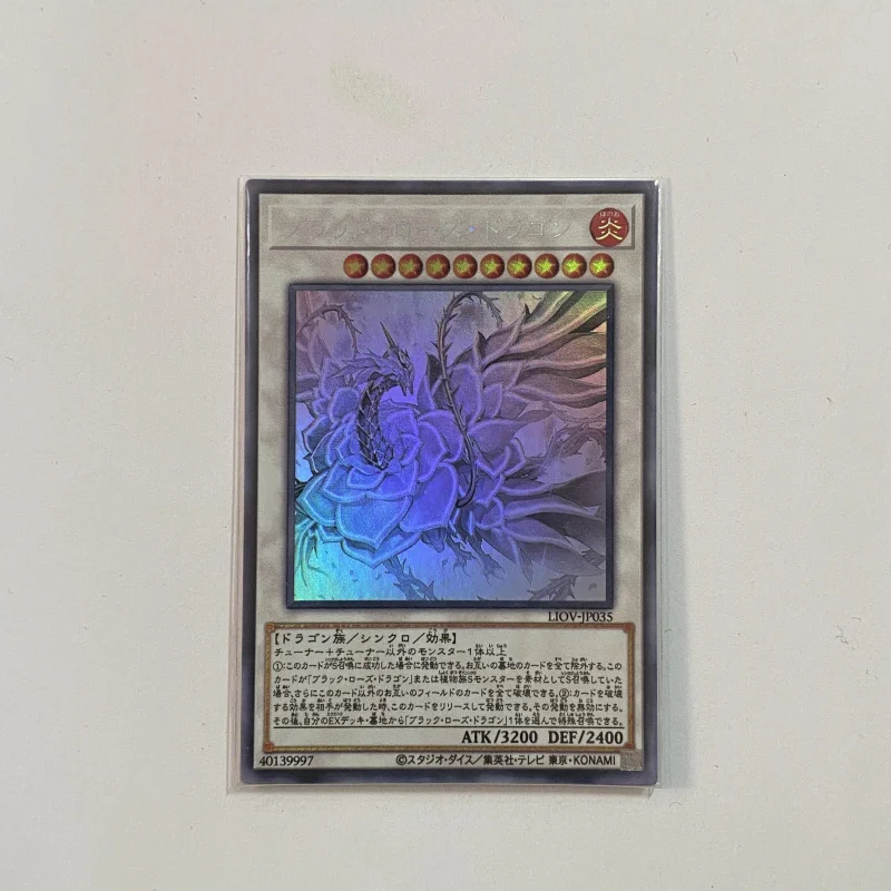 

Yu-Gi-Oh Red Lotus Rose Dragon Gray White Flash Cartoon Style Toy Hobbies Game Collection Display Card Birthday Gift Souvenir