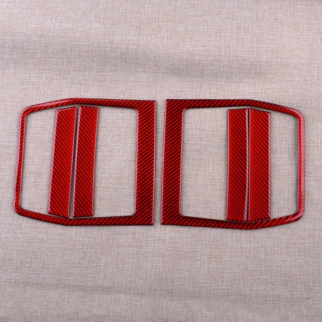 

6Pcs/Set Car Interior Door Pusher Panel Cover Trim Red Carbon Fiber Fit For Dodge Challenger 2008 2009 2010 2011 2012 2013 2014