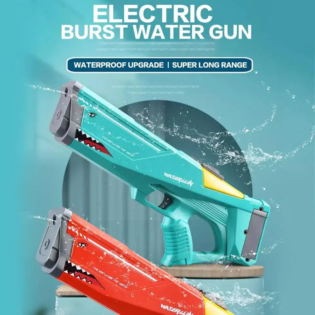 

Electric High Pressure Water Gun Children Shockwave Capacity Toys Outdoor Pool Water Beach Gun High Summer Swimming Shark U9I8