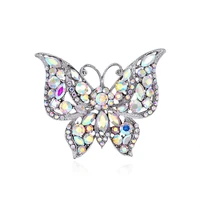 tulx rhinestone butterfly brooches corsage women insect coat brooch weddings casual brooch pins jewelry high quality