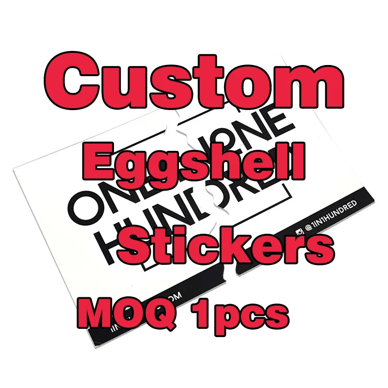 Custom Eggshell Stickers With Logo Name Label Die Kiss Cut Sheet Kawaii Cute Laptop For Handmade Credit Card Decor Stationery