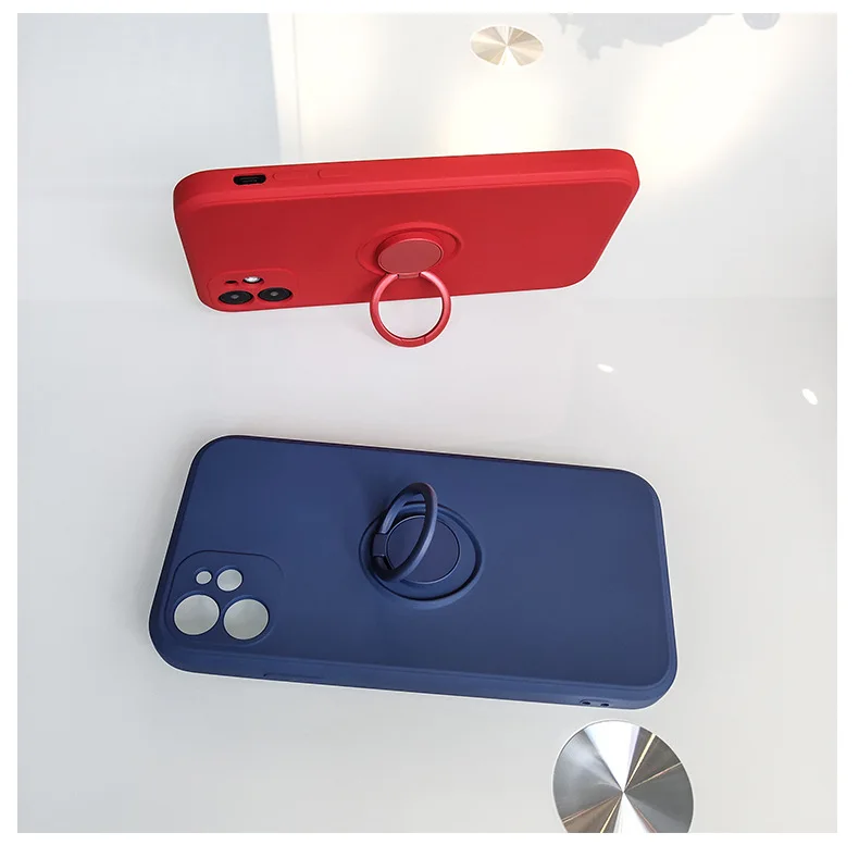 One piece ring mobile phone case For iPhone12/13/14 14 Pro plus Promax Anti falling shell