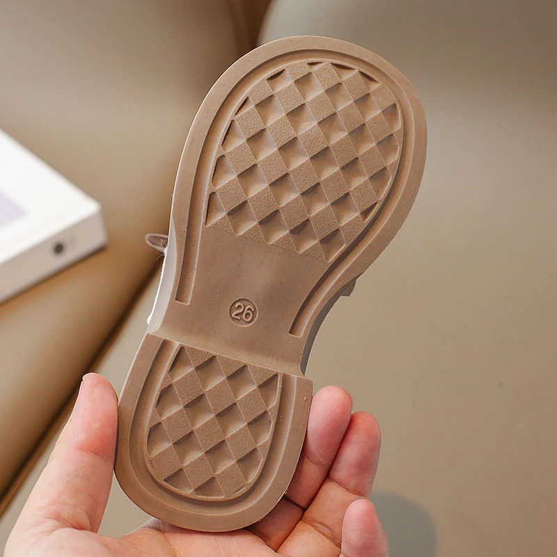 Бежевые Туфли Из Мягкой Кожи С Бантом Для Девочек 2–16 Лет Черная Модная Детская