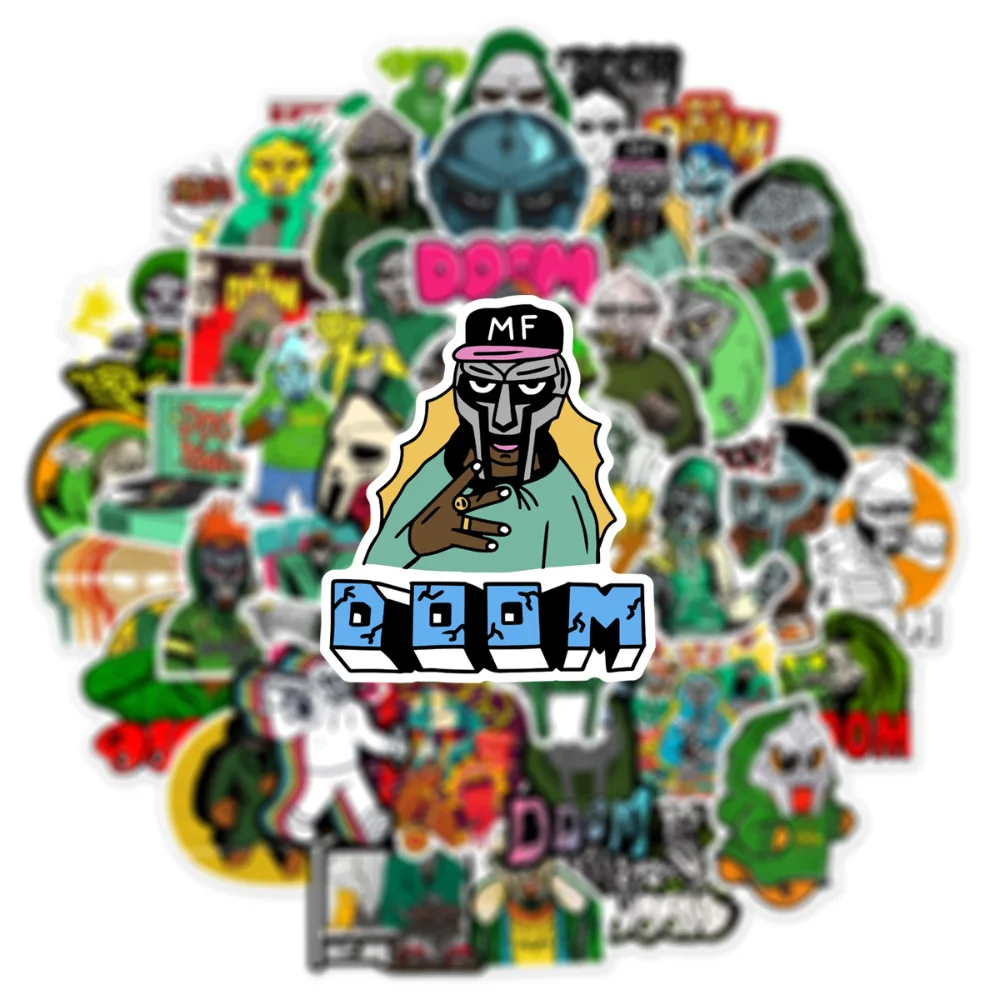 

Наклейки в стиле хип-хоп Rapper Mf Doom, 10/50 шт.