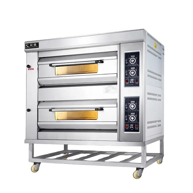 

Bakery Equipment Commercial Gas Electric Pizza Oven Gas 2 3 Deck Industrial Cake Bread Baking Ovens Built-in Ovens