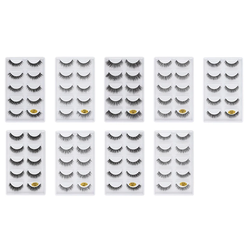 5 пар натуральных мягких 3D норковых накладных ресниц накладные ресницы ручной