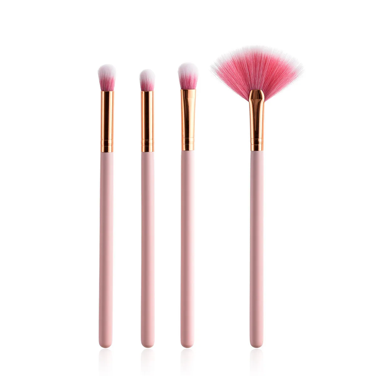 

Makeup Brush Pink 4pcs Super Soft Fiber Makeup Brushes Set High Quality Face Eye Cosmetic Pens Synthetic Hair
