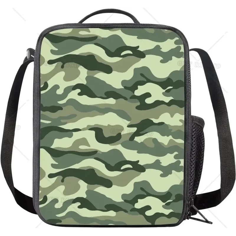 Изолированная коробка для бенто с камуфляжным принтом ланч-бокс мужчин женщин и