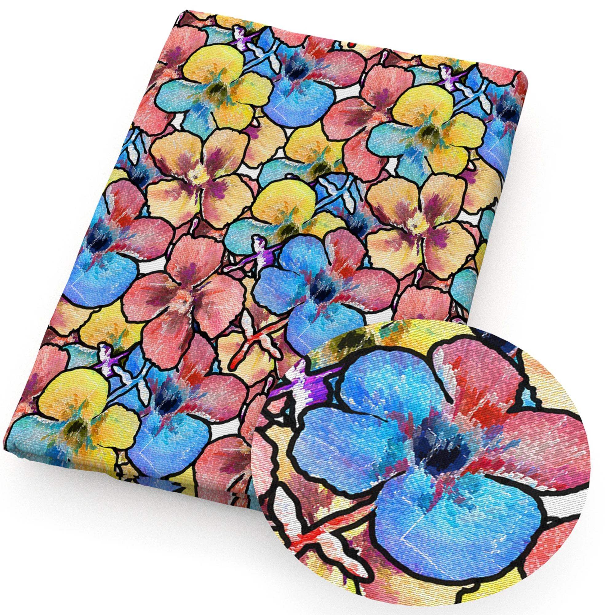 Ткань из полиэстера и хлопка для купальников 50*145 см