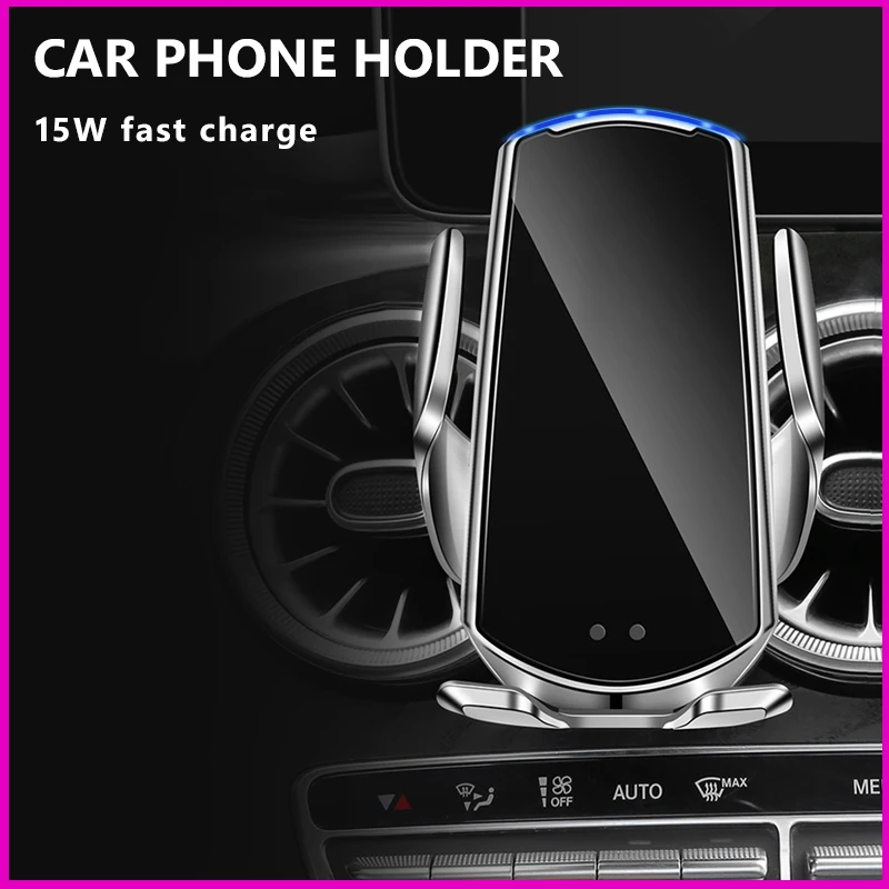 

15W Car Phone QI Wireless Charger Navigation Holder Magnetic USB Infrared Sensor Gravity Phone Holder For iPhone Samsung Xiaomi
