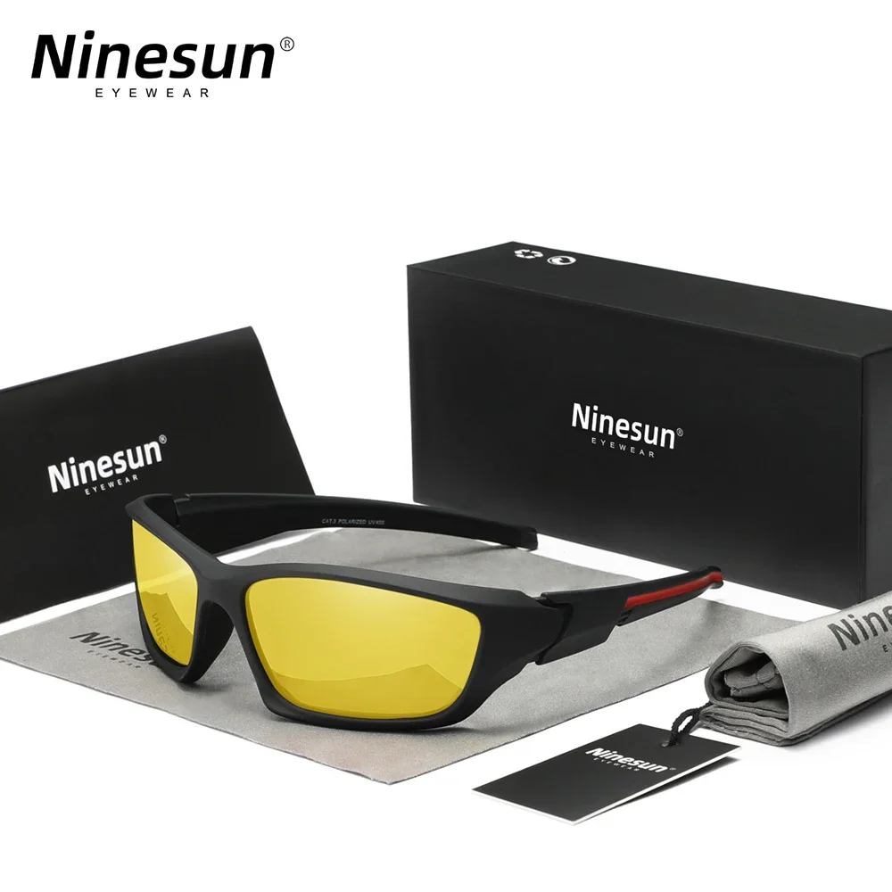 Солнцезащитные очки Ninesun мужские зеркальные ночное видение брендовые