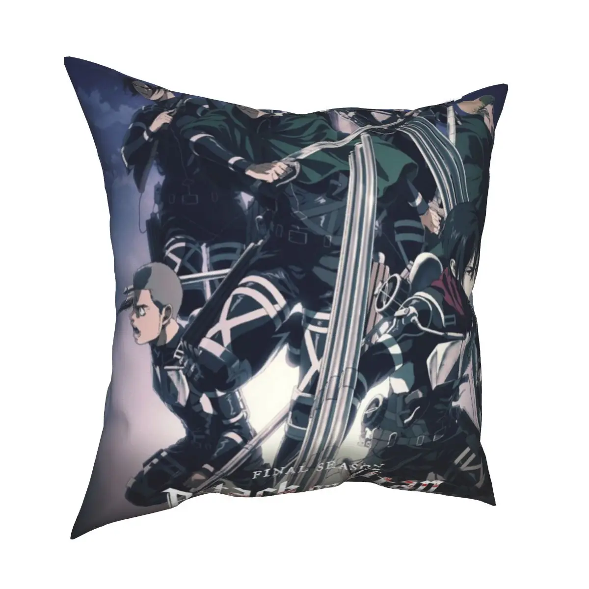Наволочка на подушку атака Титанов последнего сезона Мягкая декоративный чехол